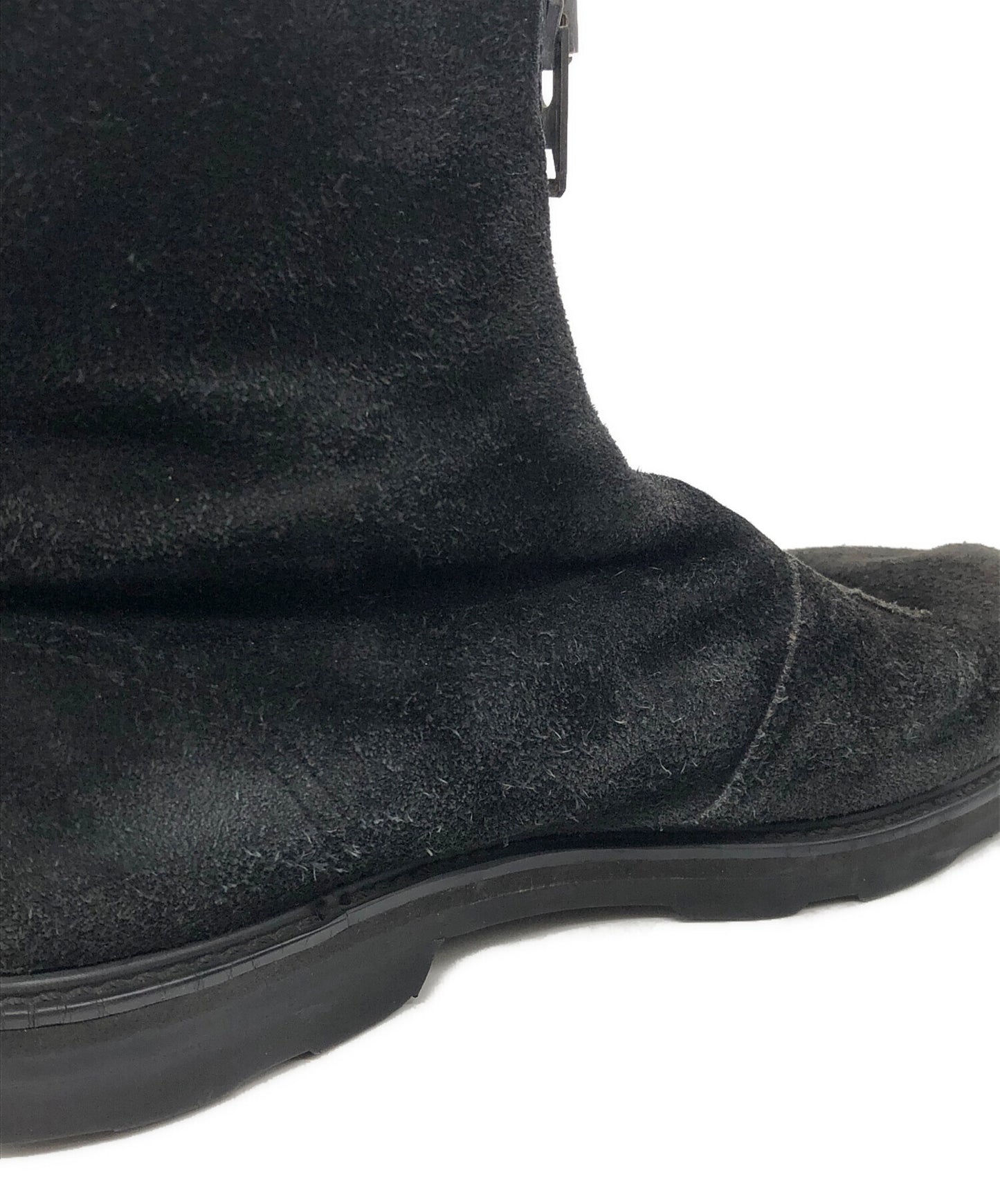 [Pre-owned] Yohji Yamamoto pour homme Suede leather front zip boa boots HF-E06-7097