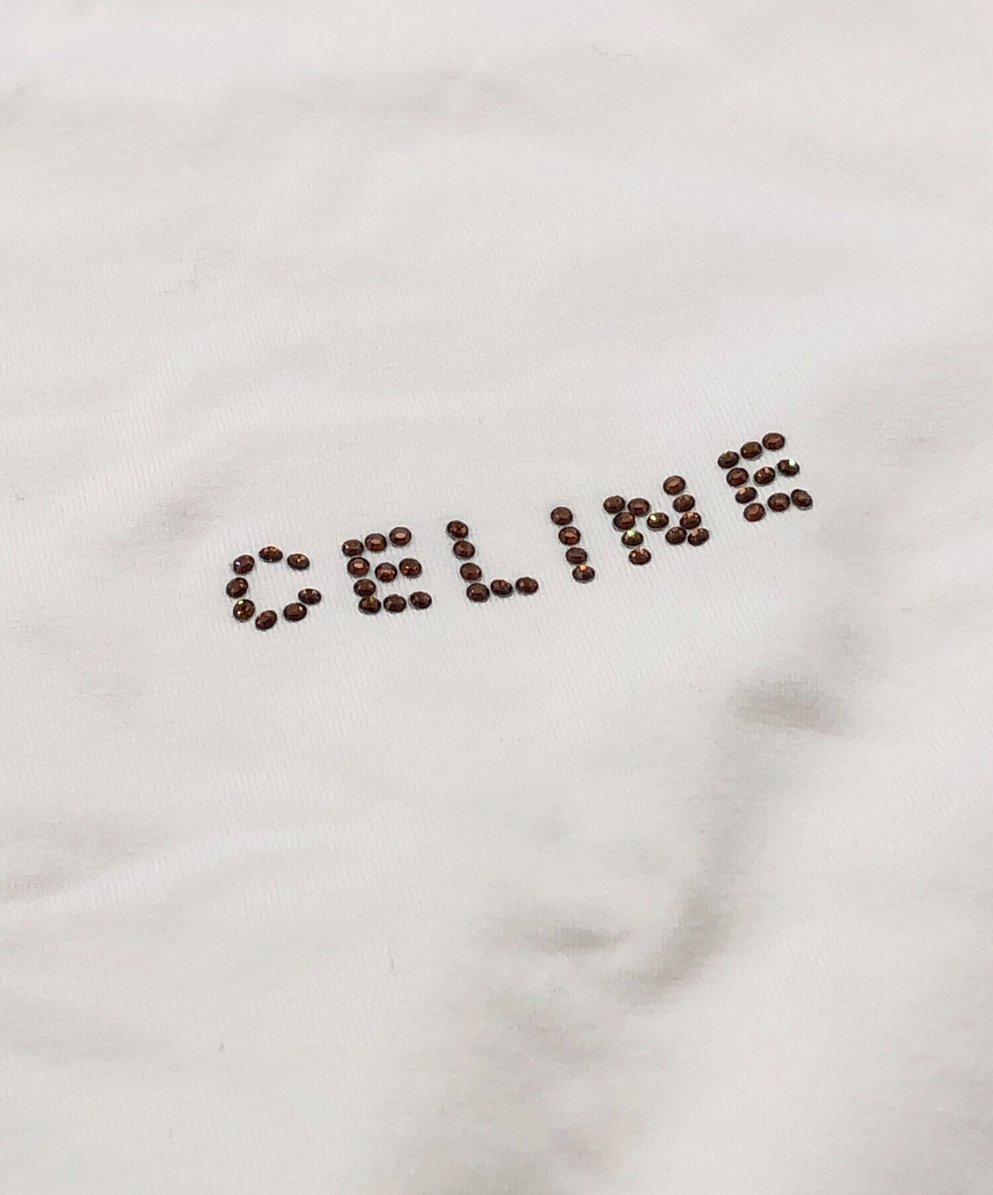 [Pre-owned] CELINE Sequined Logo T-Shirt