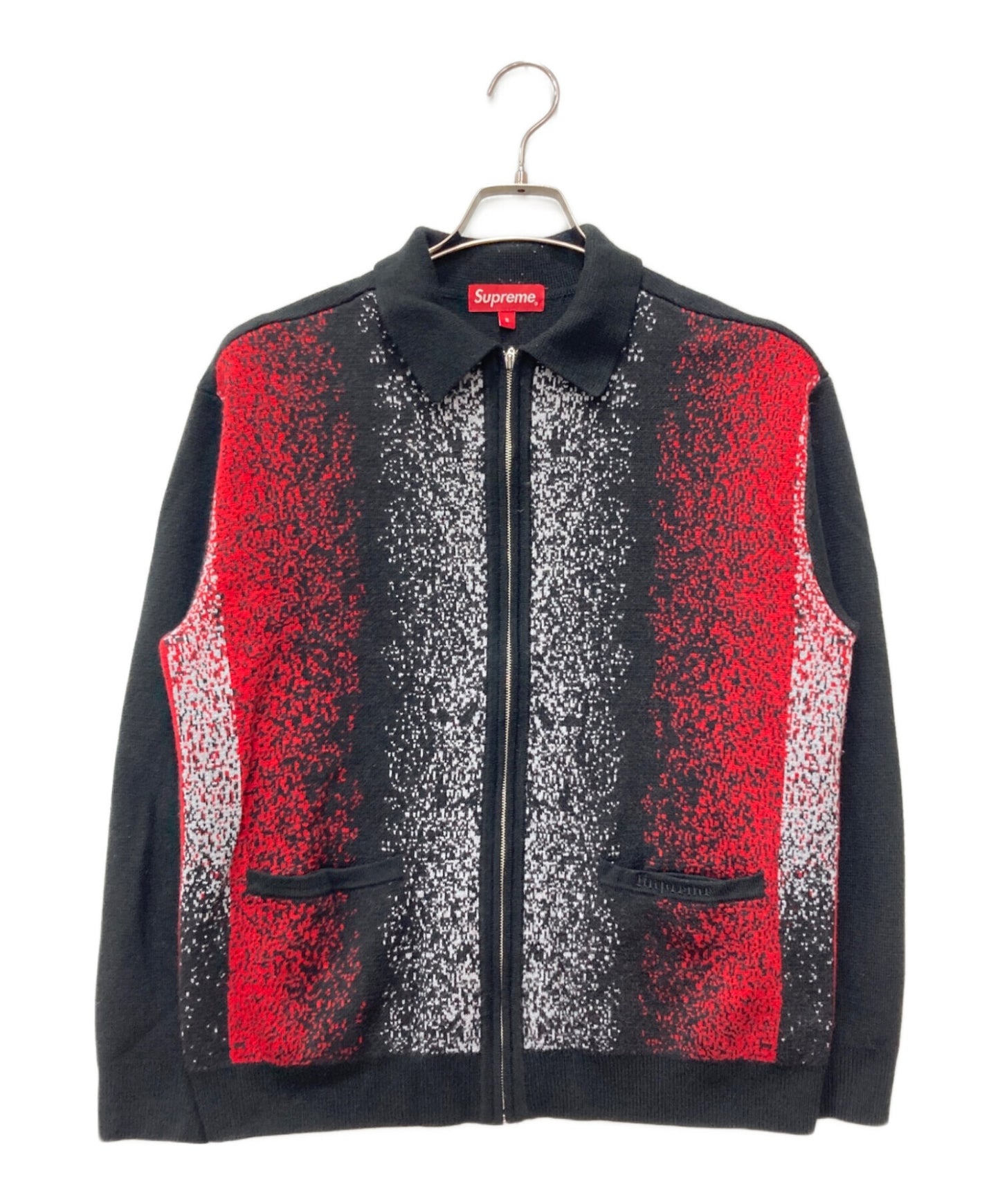 [Pre-owned] SUPREME GRADIENT STRIPE ZIP UP CARDIGAN