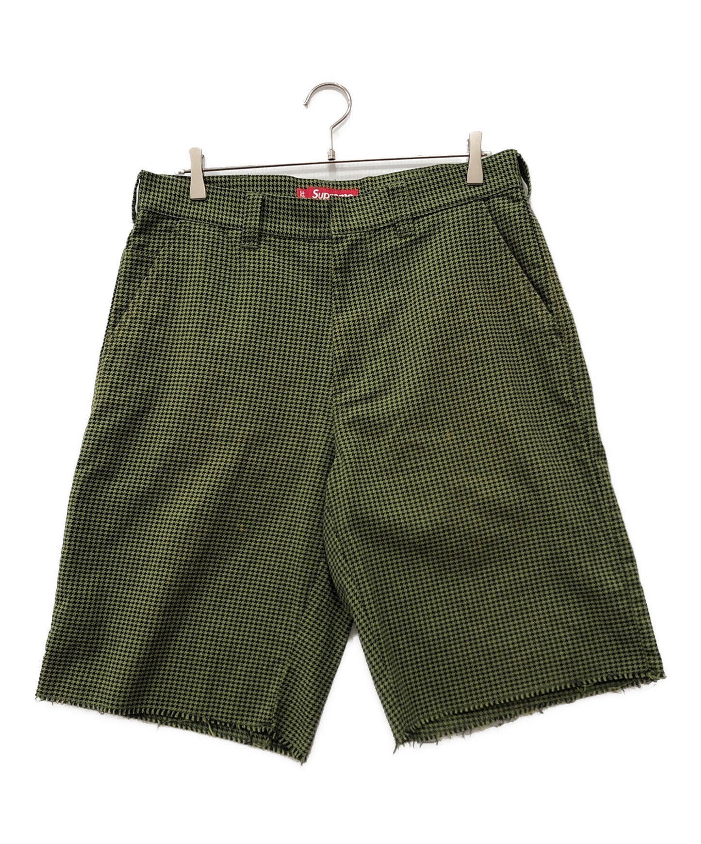 [Pre-owned] SUPREME Work Short "Olive Houndstooth"