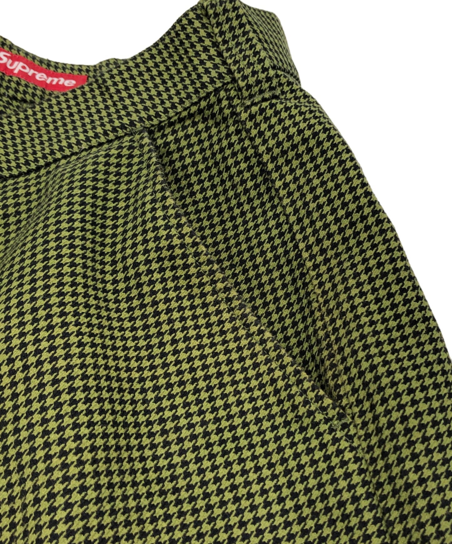 [Pre-owned] SUPREME Work Short "Olive Houndstooth"