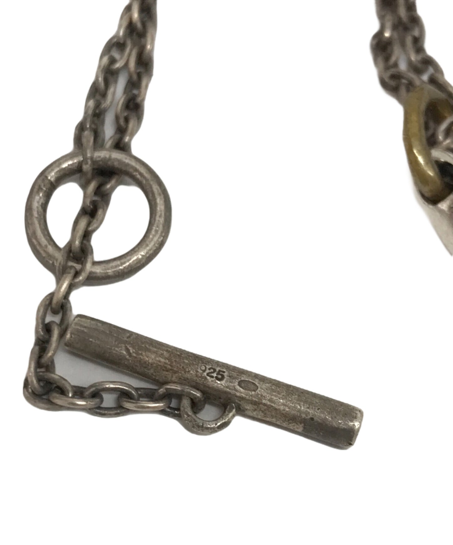 [Pre-owned] RICK OWENS Teardrop silver necklace