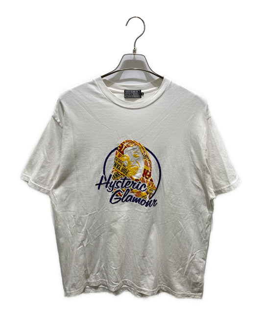 [Pre-owned] Hysteric Glamour MAKE ME SMILE embroidery T-shirt 02231CT02 02231CT02