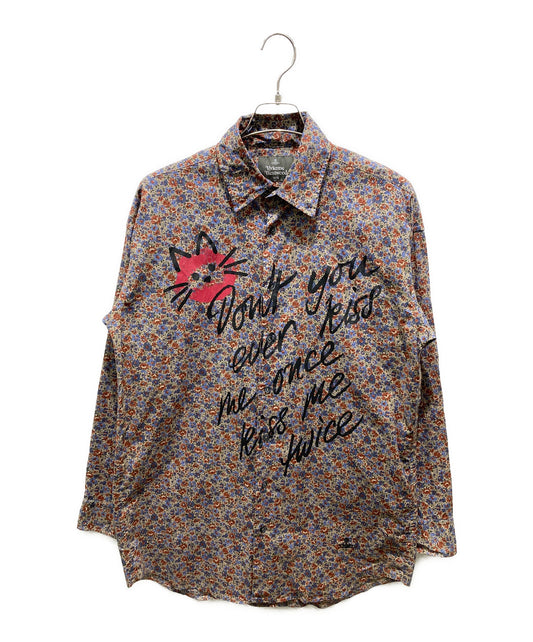[Pre-owned] Vivienne Westwood man KISS ME KITTY FLORETS BIG SHIRT VW-AV-76031 VW-AV-76031
