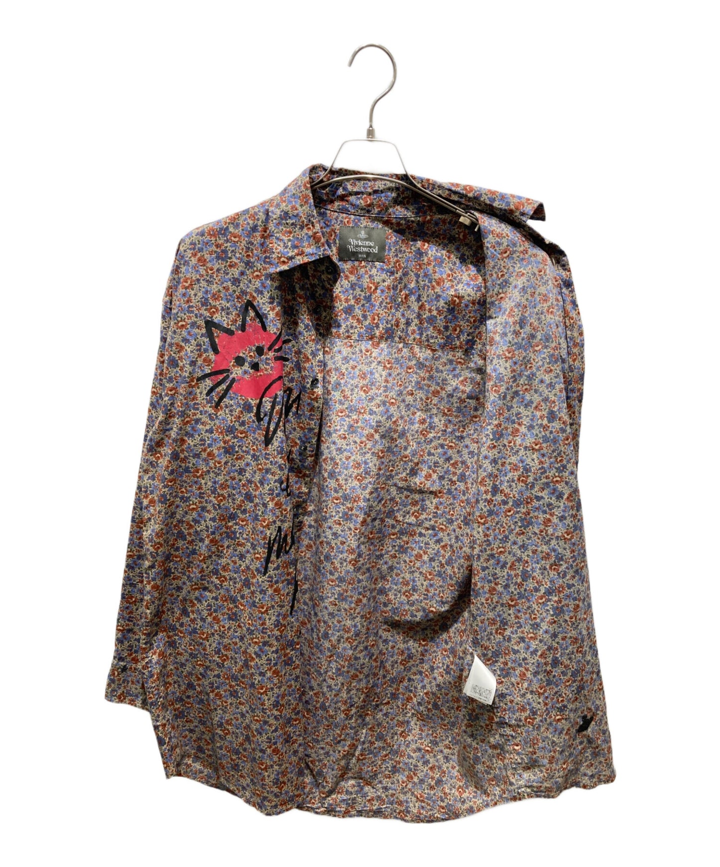 [Pre-owned] Vivienne Westwood man KISS ME KITTY FLORETS BIG SHIRT VW-AV-76031 VW-AV-76031