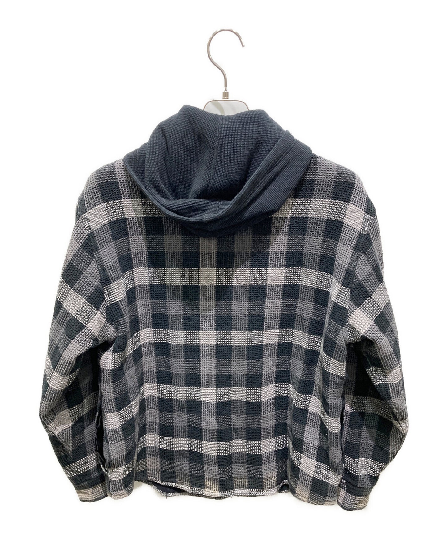 [Pre-owned] SUPREME Waffle Plaid Hooded Shirt