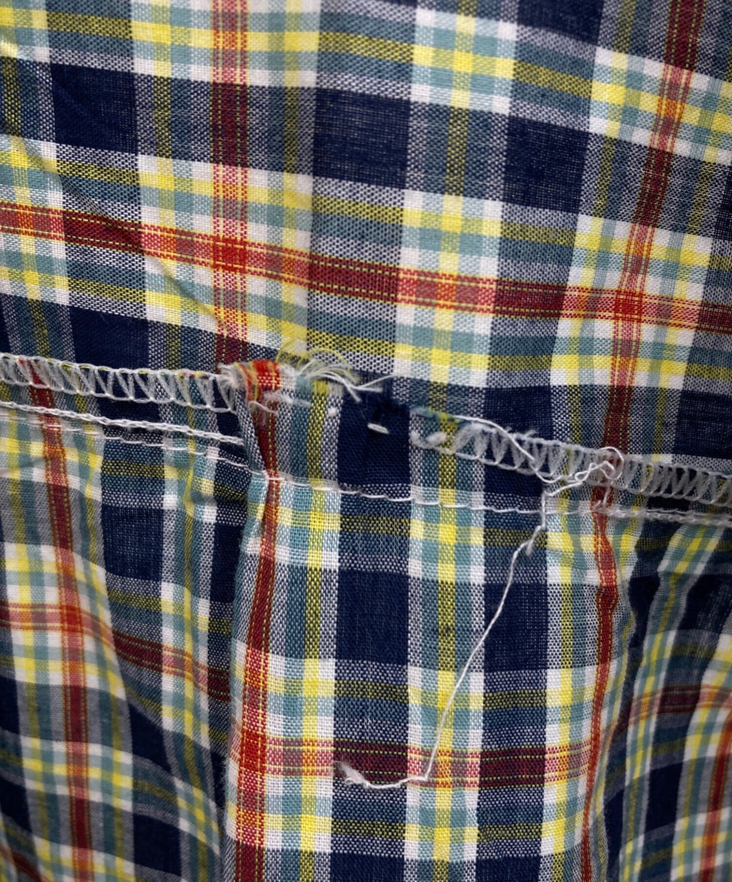 [Pre-owned] stussy Short Sleeve Checked Shirt 90's Navy Blue Tag