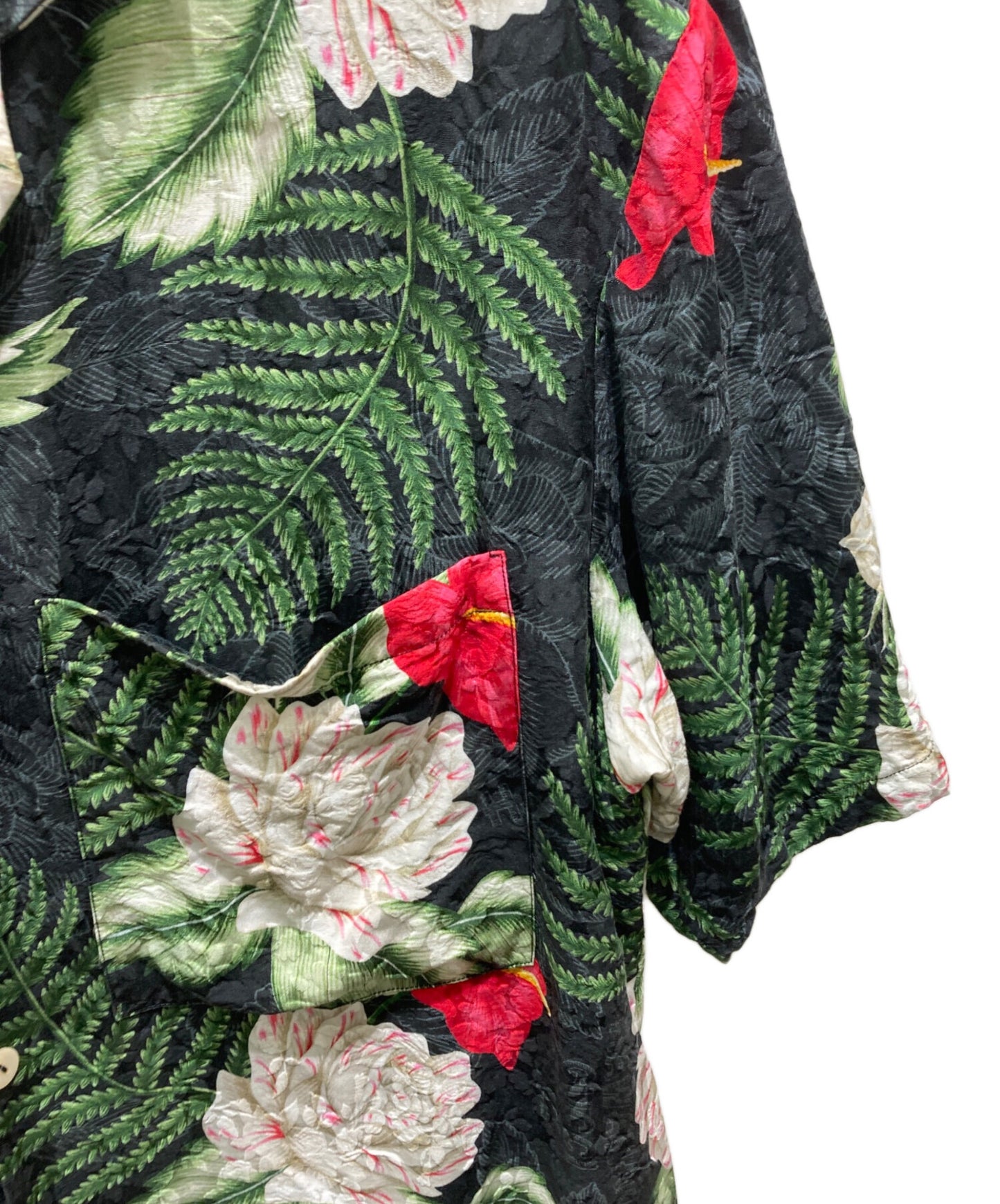 [Pre-owned] GUCCI Silk blend Hawaiian print bowling short sleeve shirt 624524 ZAEMQ