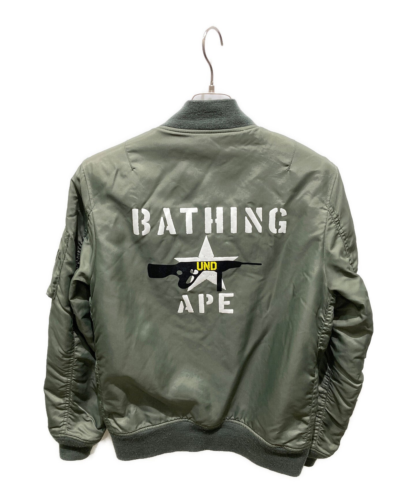 [Pre-owned] A BATHING APE MA-1 Flight Jacket with badge decoration 001hjc731902x