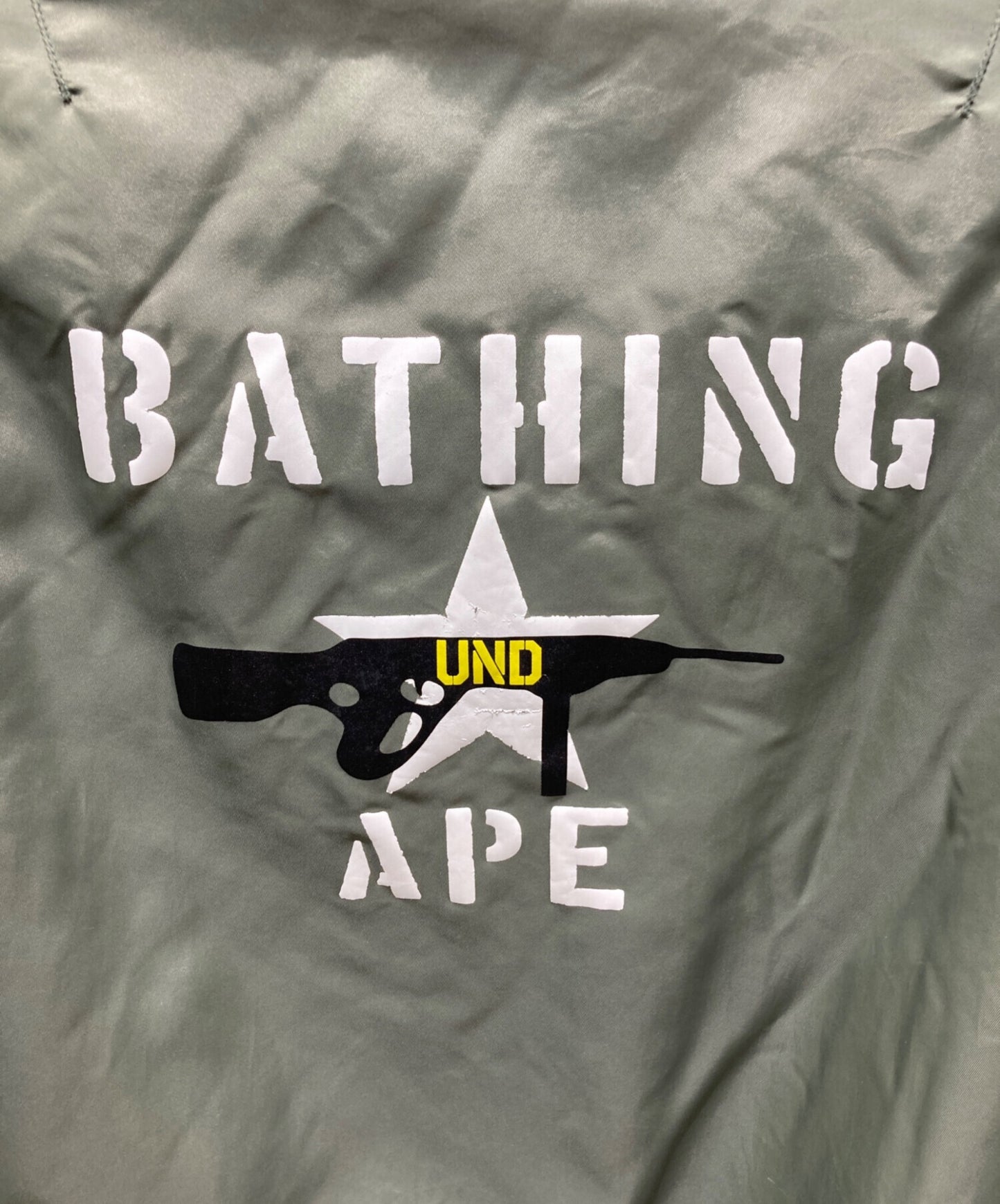 [Pre-owned] A BATHING APE MA-1 Flight Jacket with badge decoration 001hjc731902x