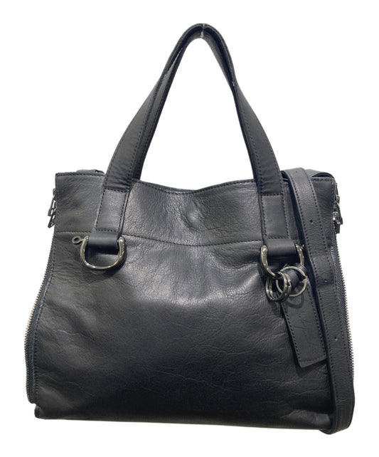 [Pre-owned] discord Yohji Yamamoto Cow Leather Zipper Handbag DS-I01-707