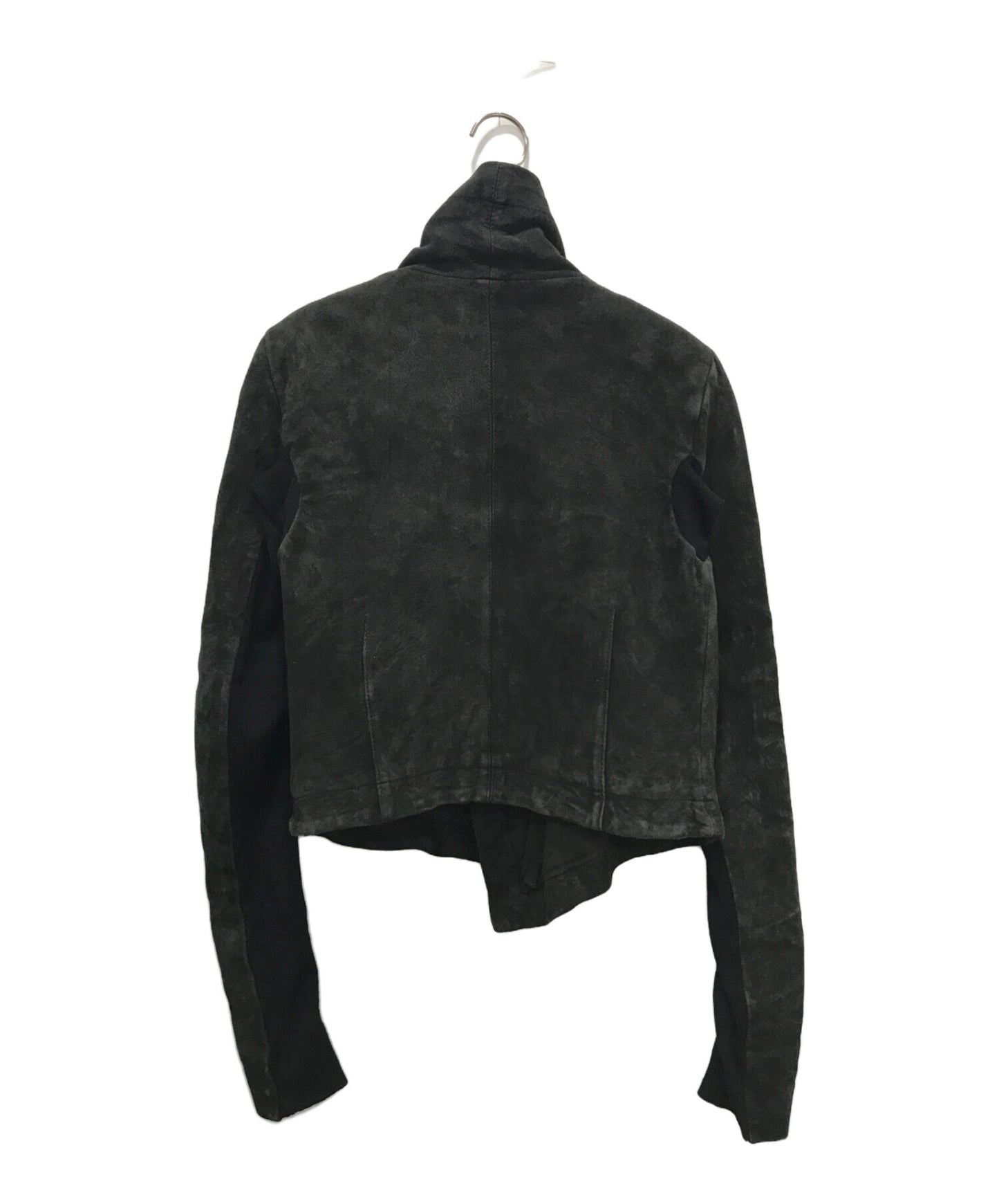 [Pre-owned] RICK OWENS Suede leather rider's zip jacket RO5733/LR