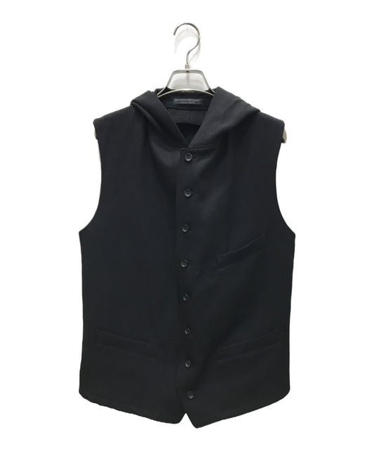 [Pre-owned] YOHJI YAMAMOTO REGULATION BLACK Hooded vest HE-V02-141