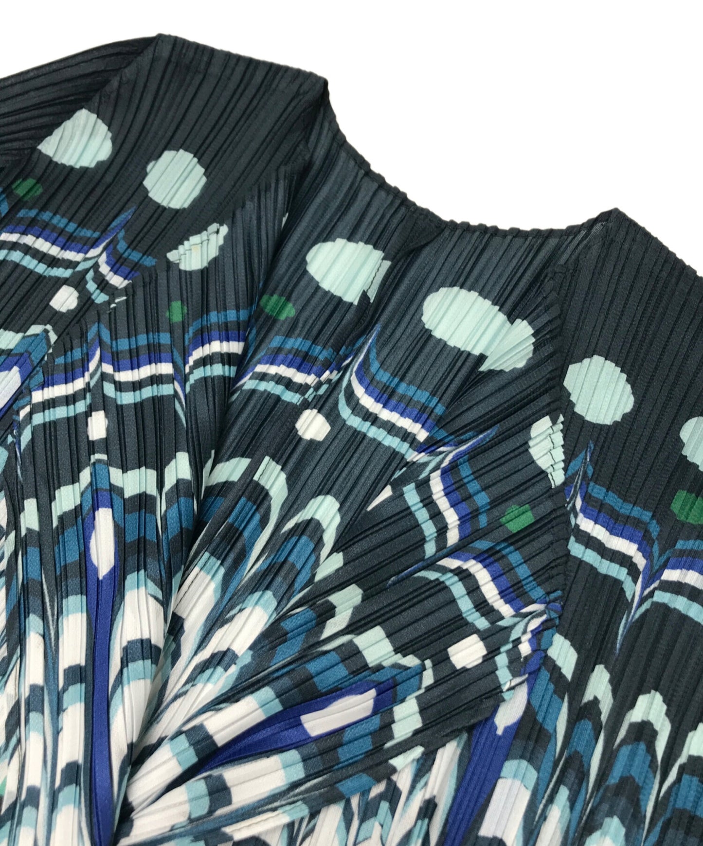 [Pre-owned] PLEATS PLEASE Pleated cardigan with all-over pattern PP63-J0775