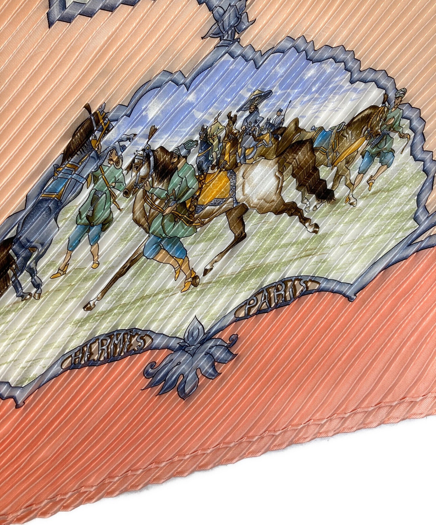 [Pre-owned] HERMES pleated scarf