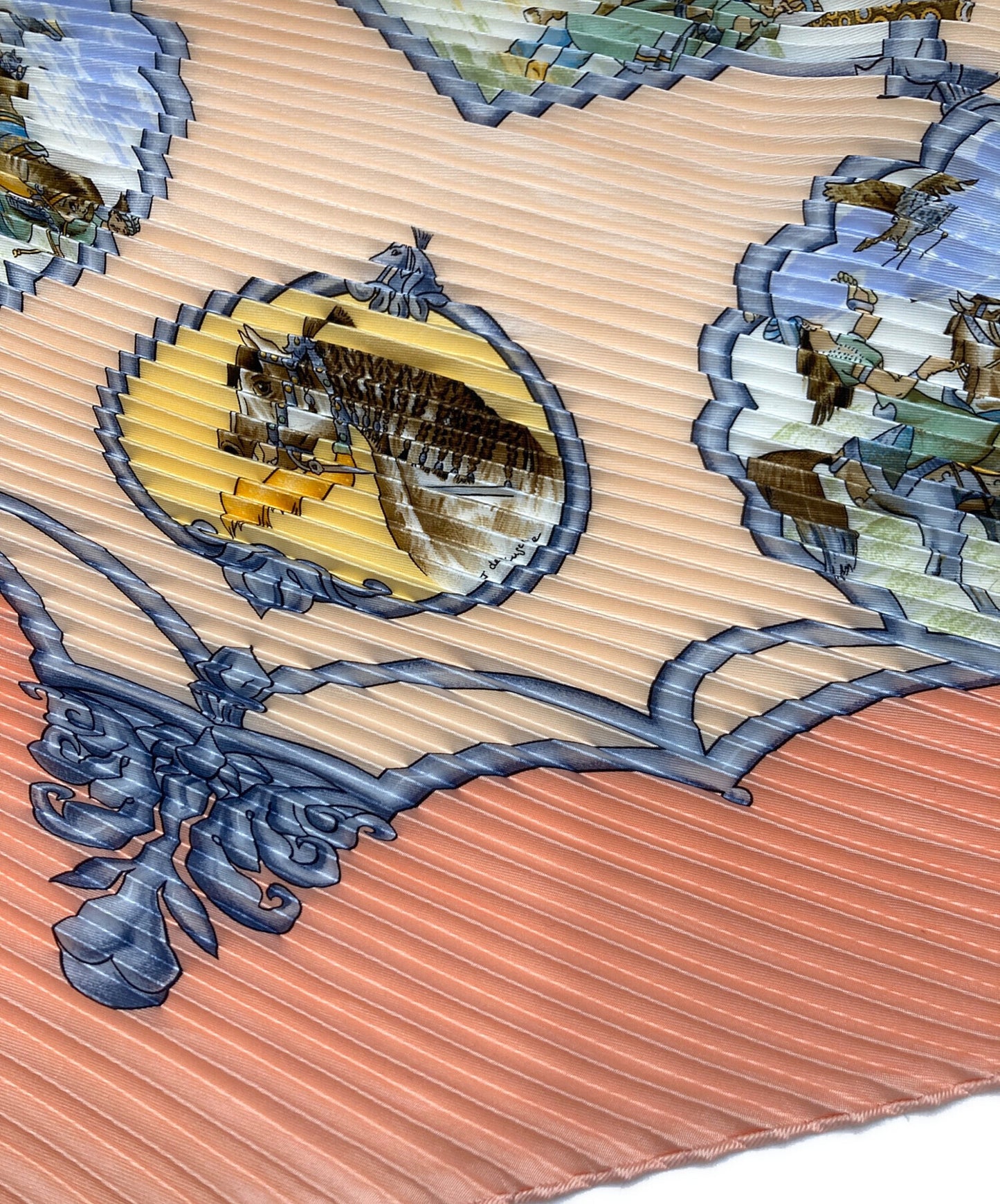 [Pre-owned] HERMES pleated scarf