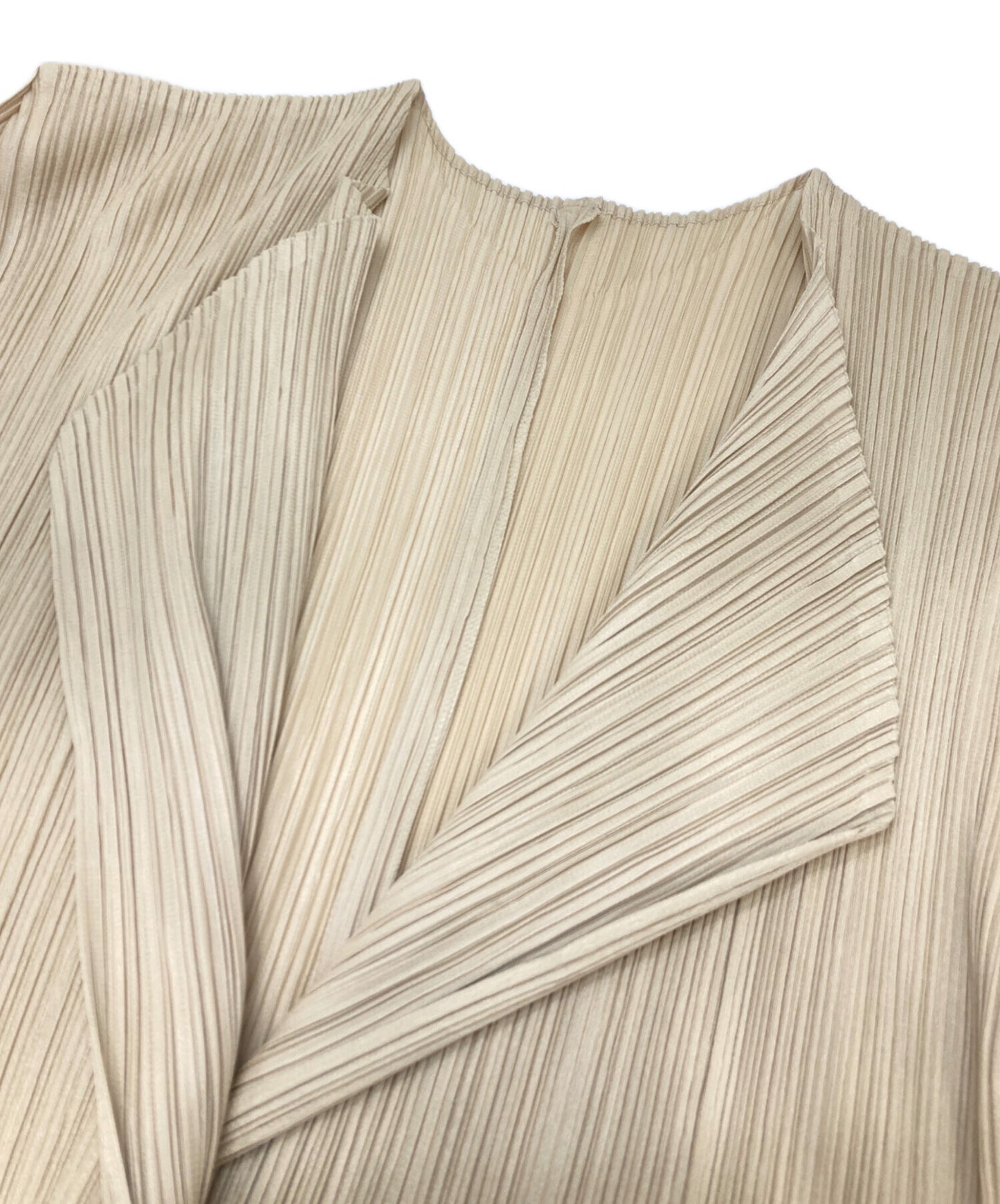 [Pre-owned] PLEATS PLEASE Pleated collarless jacket PP04-JD623