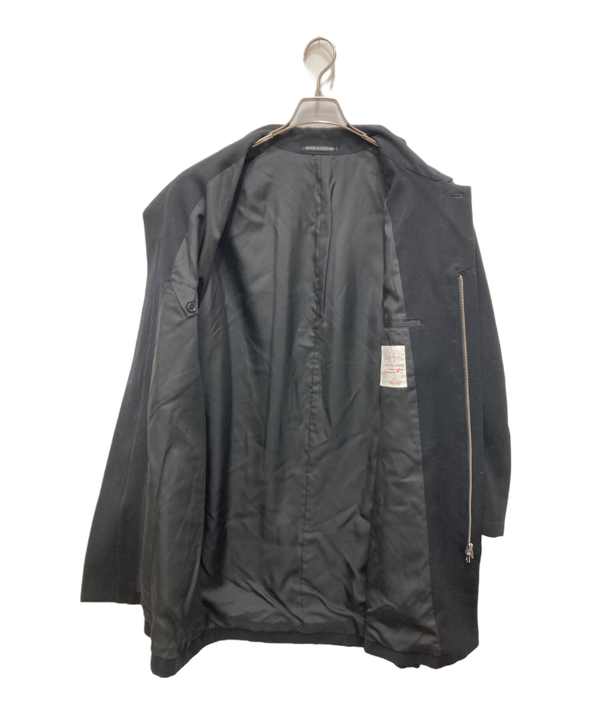[Pre-owned] Yohji Yamamoto COSTUME D'HOMME Wool Zip Stencil Collar Coat HV-C81-165