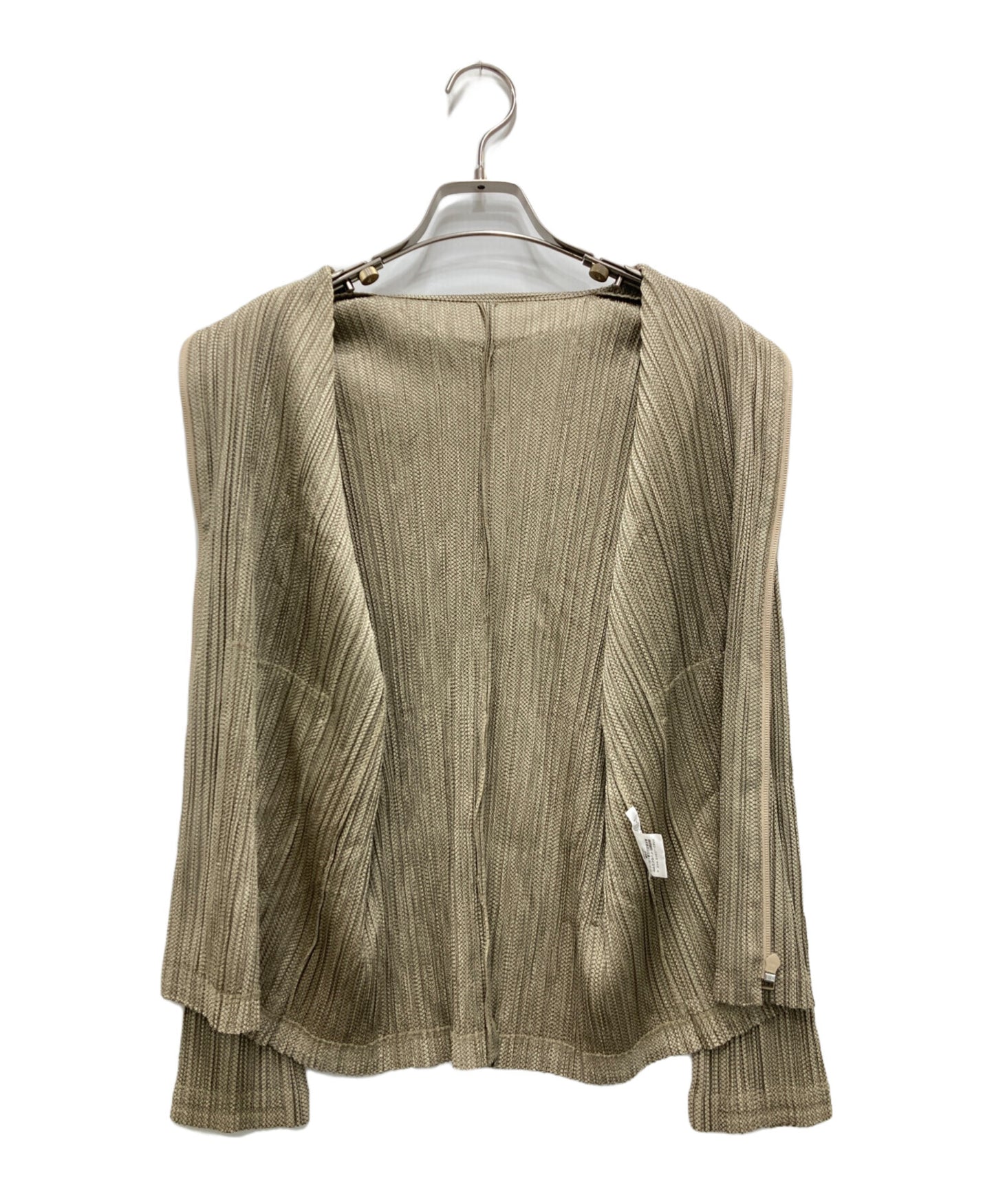 [Pre-owned] PLEATS PLEASE Pleated Zip-Up Shirt PP83-JC646