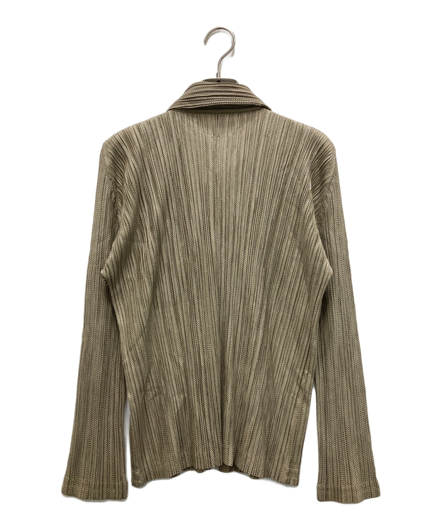 [Pre-owned] PLEATS PLEASE Pleated Zip-Up Shirt PP83-JC646