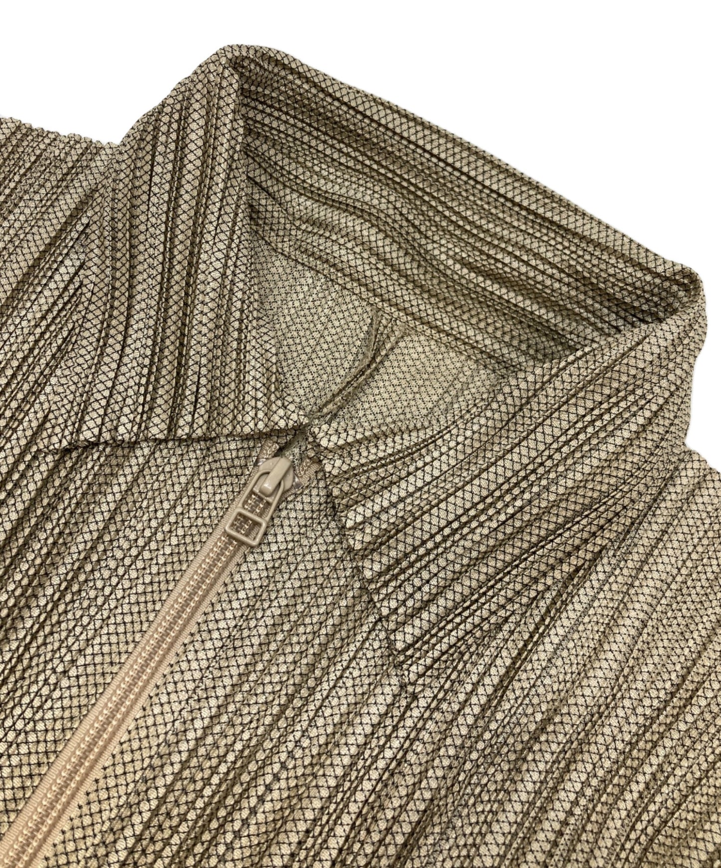 [Pre-owned] PLEATS PLEASE Pleated Zip-Up Shirt PP83-JC646