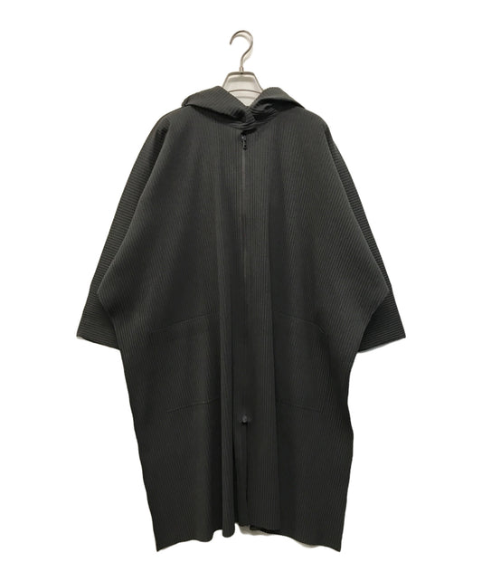 [Pre-owned] me ISSEY MIYAKE Pleated Hooded Coat MI84KA613