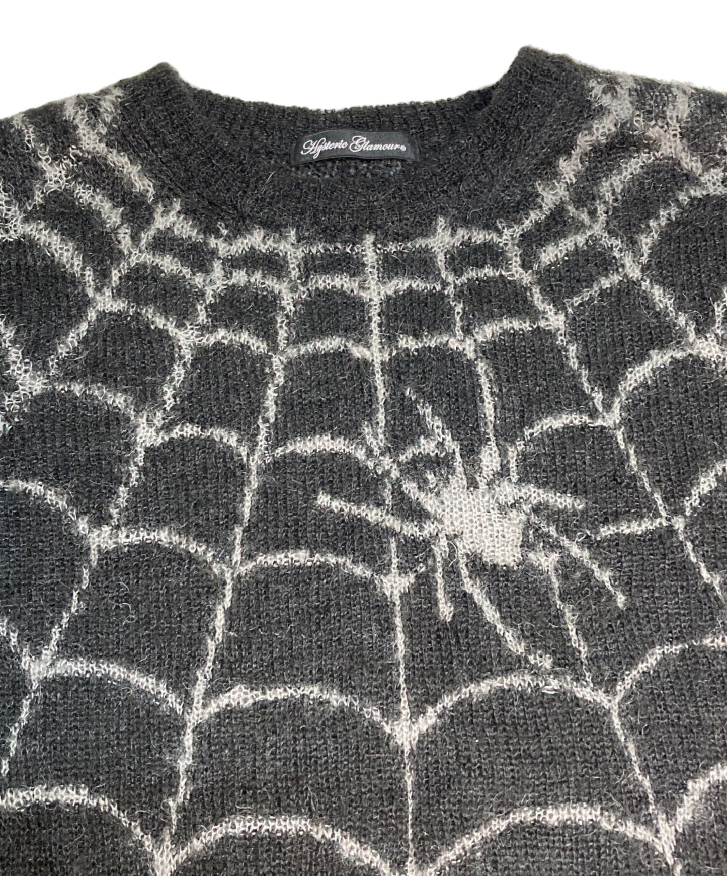 [Pre-owned] Hysteric Glamour Mohair blend spider web design knit 0123NS10