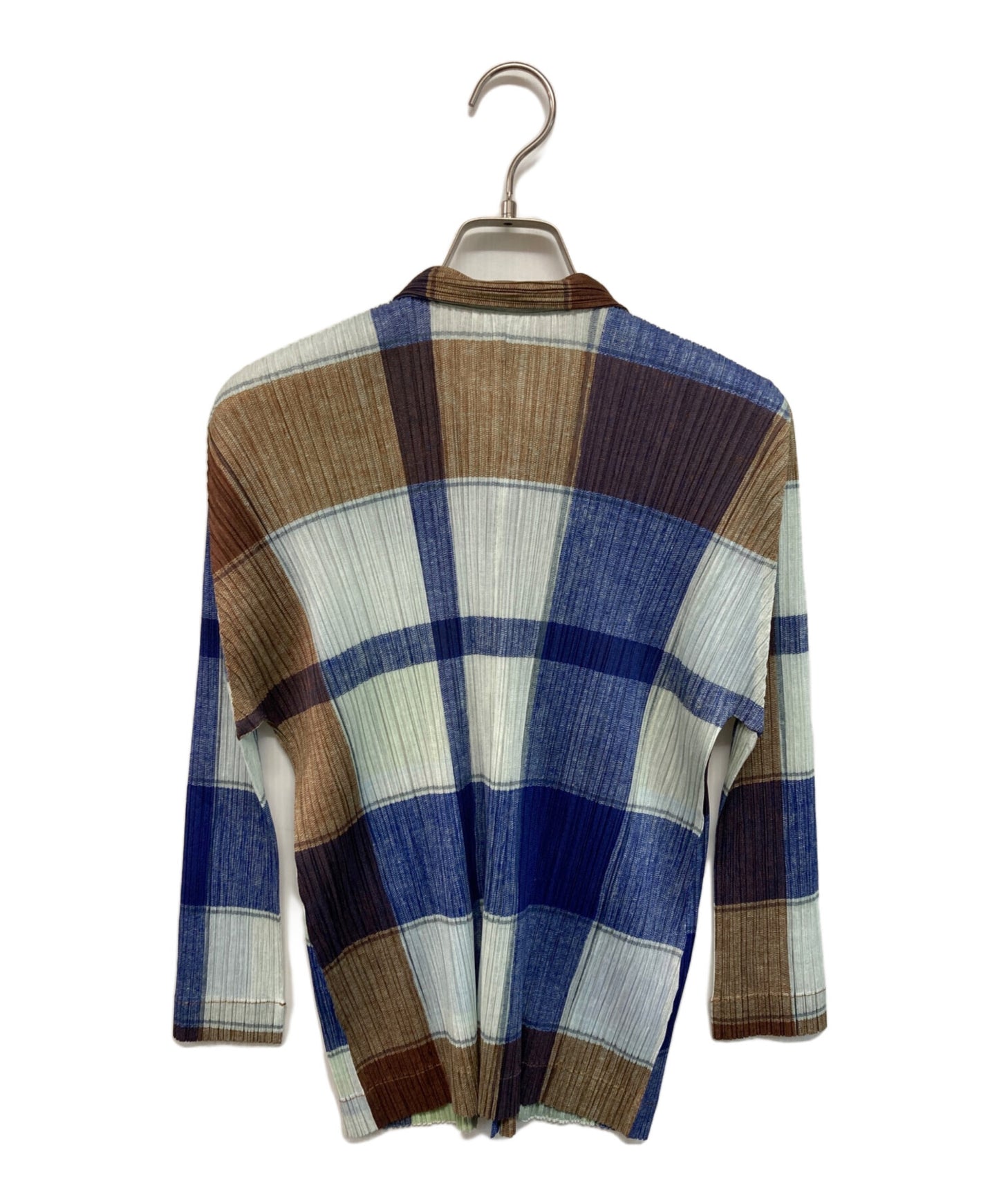 [Pre-owned] PLEATS PLEASE checked pleated shirt PP11-JD781