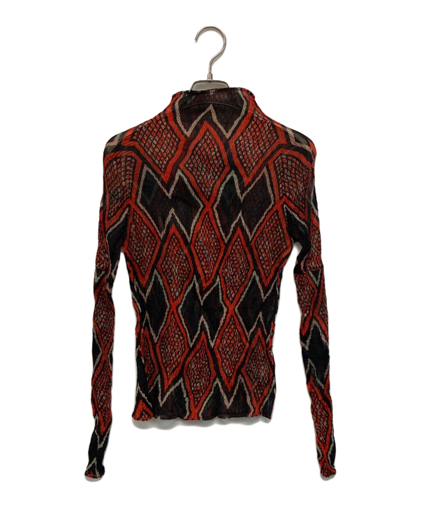 [Pre-owned] ISSEY MIYAKE See-through high neck pleated cut and sewn with all-over pattern IM71FJ134