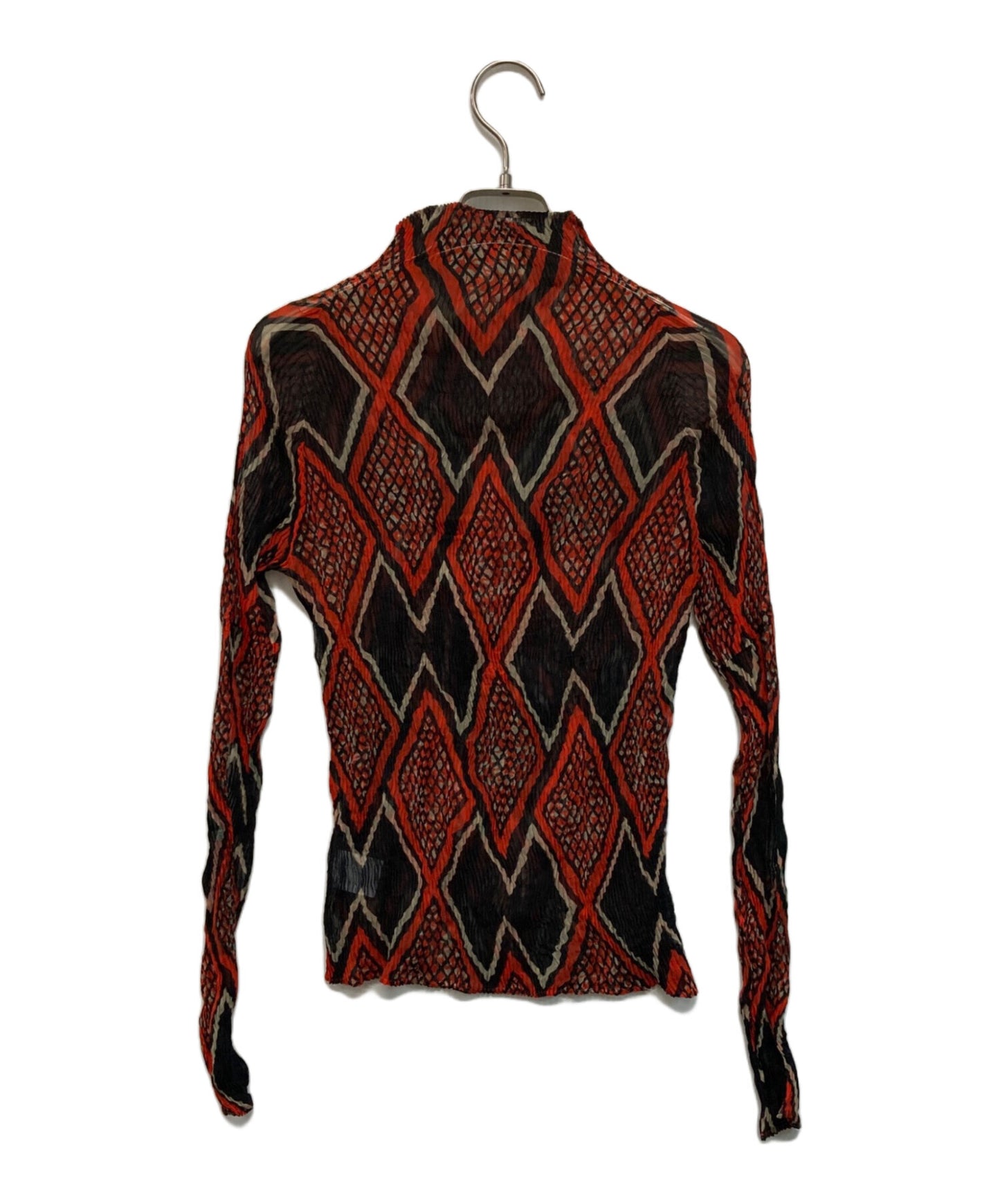 [Pre-owned] ISSEY MIYAKE See-through high neck pleated cut and sewn with all-over pattern IM71FJ134