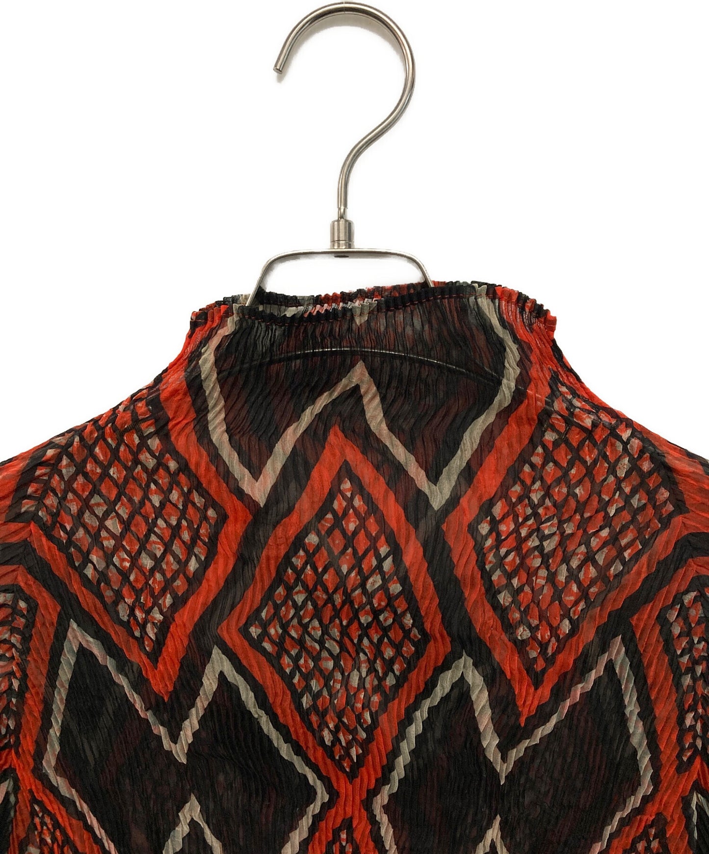 [Pre-owned] ISSEY MIYAKE See-through high neck pleated cut and sewn with all-over pattern IM71FJ134