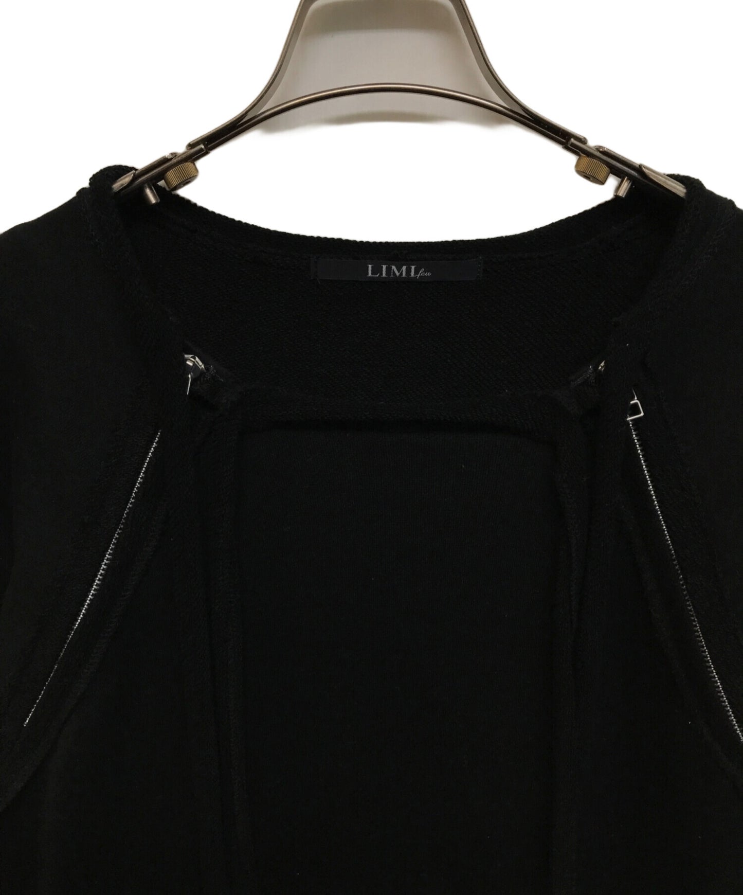 [Pre-owned] LIMI feu Cotton Mercerized Fleece Raglan Fastener Dress LX-T61-056