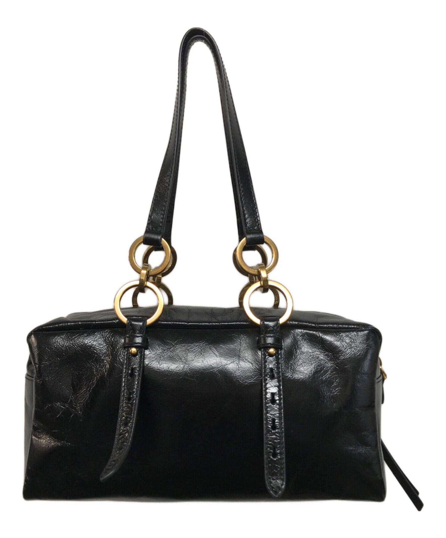 [Pre-owned] PRADA Dangle Medium Leather Top Handle Bag 1BB138 2CYR F0002 V OOO