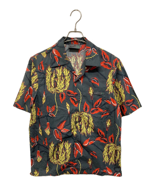 [Pre-owned] PRADA All-Over Print Aloha Open-Collar Shirt, Open-Collar Shirt, Floral Print UCS305