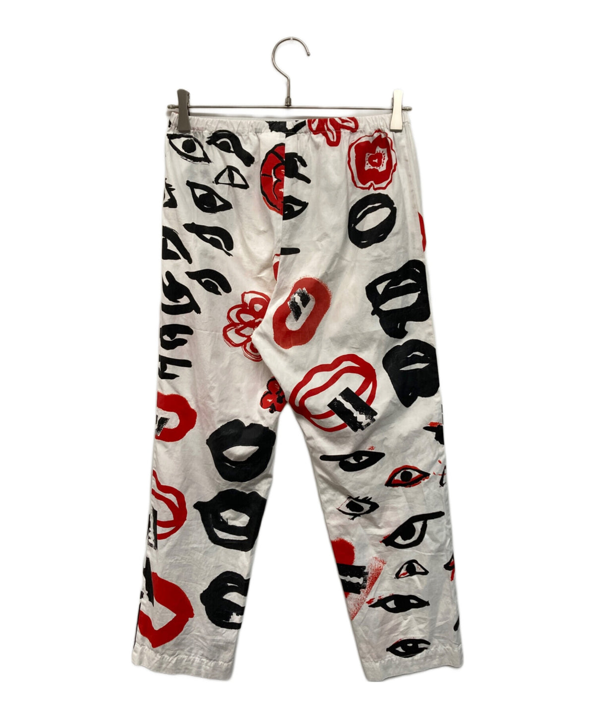 [Pre-owned] COMME des GARCONS Cotton Pigment-Printed Eye-Pattern Pants, 2000s, Original Tag GP-04015M