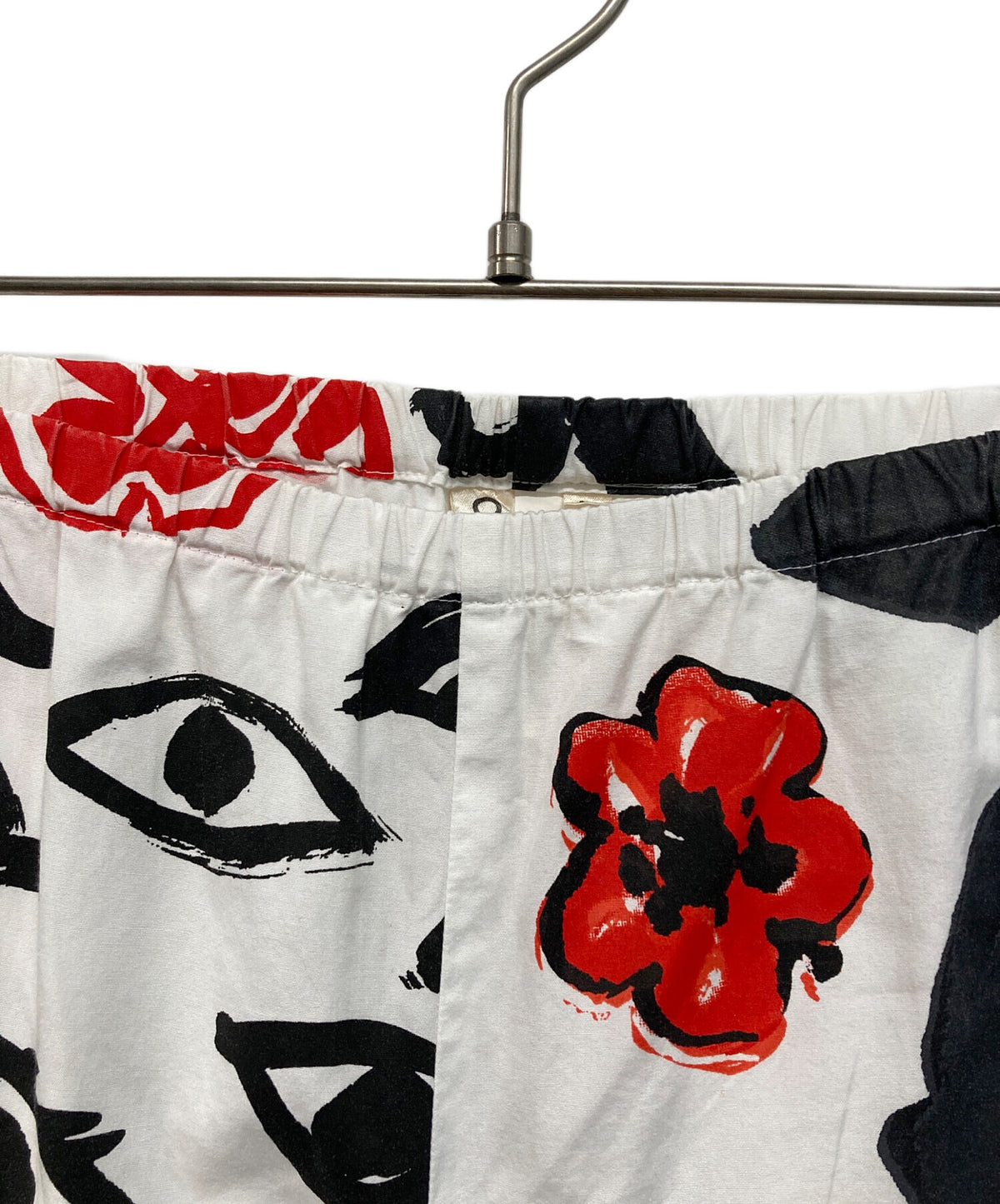 [Pre-owned] COMME des GARCONS Cotton Pigment-Printed Eye-Pattern Pants, 2000s, Original Tag GP-04015M