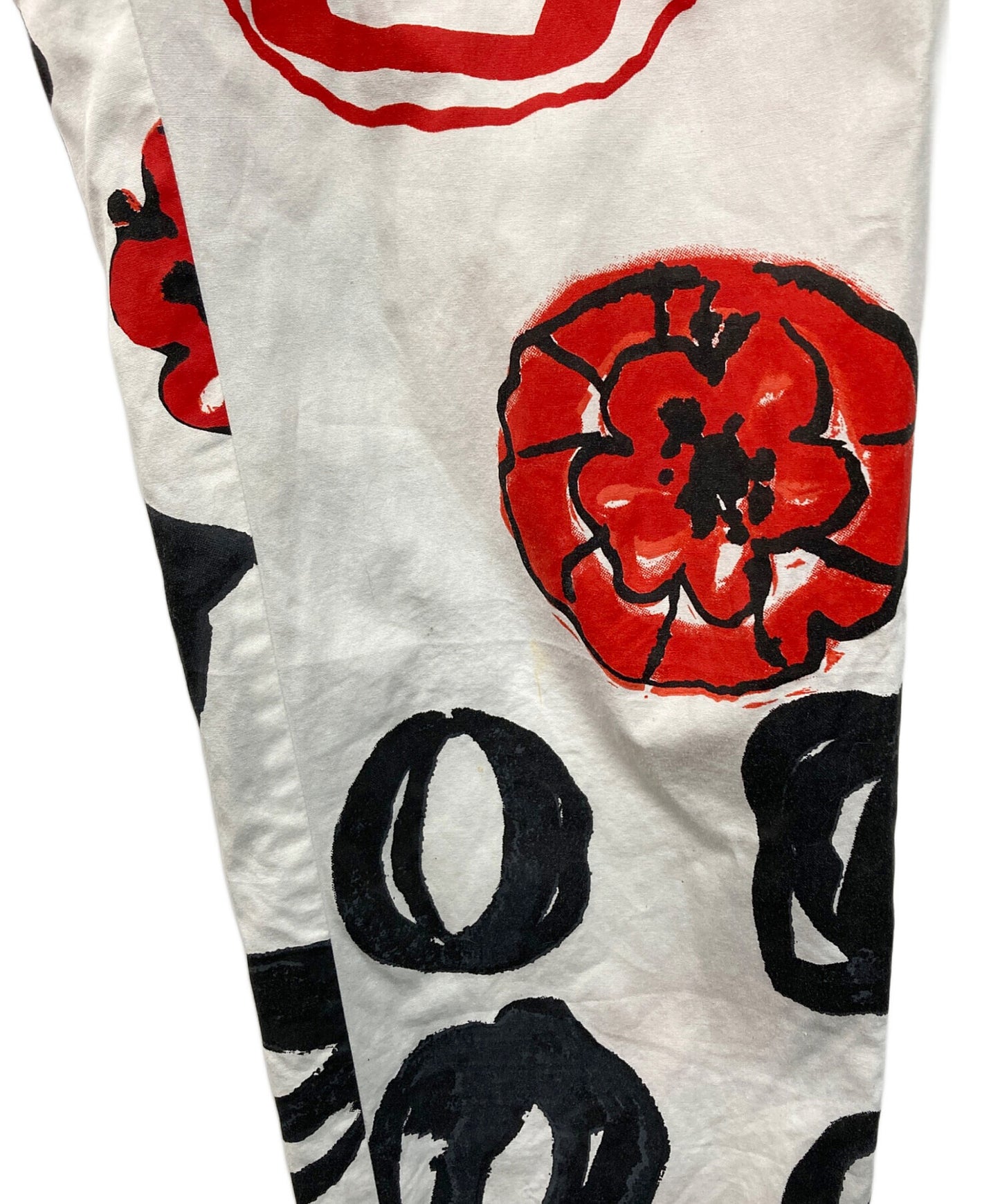[Pre-owned] COMME des GARCONS Cotton Pigment-Printed Eye-Pattern Pants, 2000s, Original Tag GP-04015M