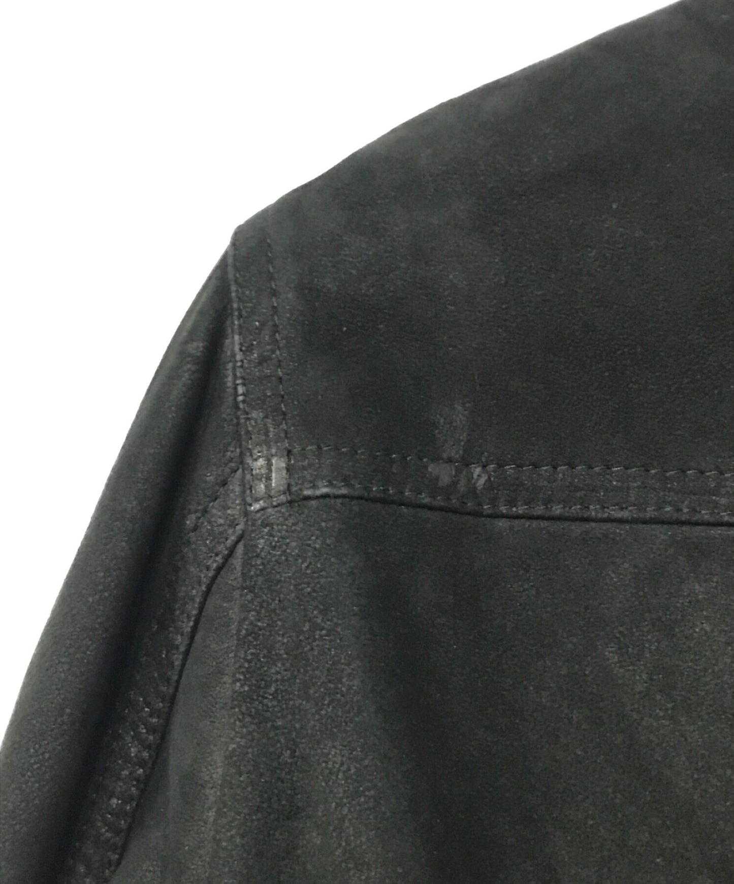 [Pre-owned] RICK OWENS Zip-up Nubuck Leather Jacket RU15F7763-LK
