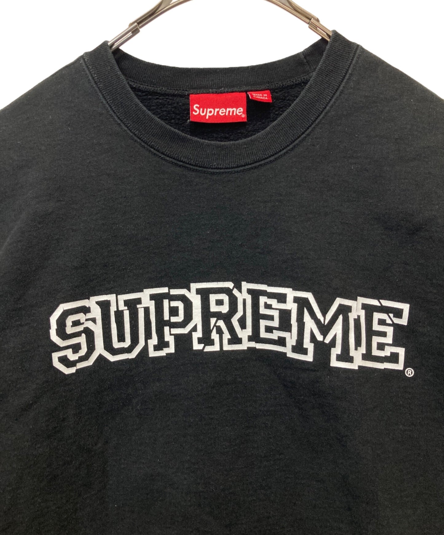 [Pre-owned] SUPREME hattered Logo Crewneck