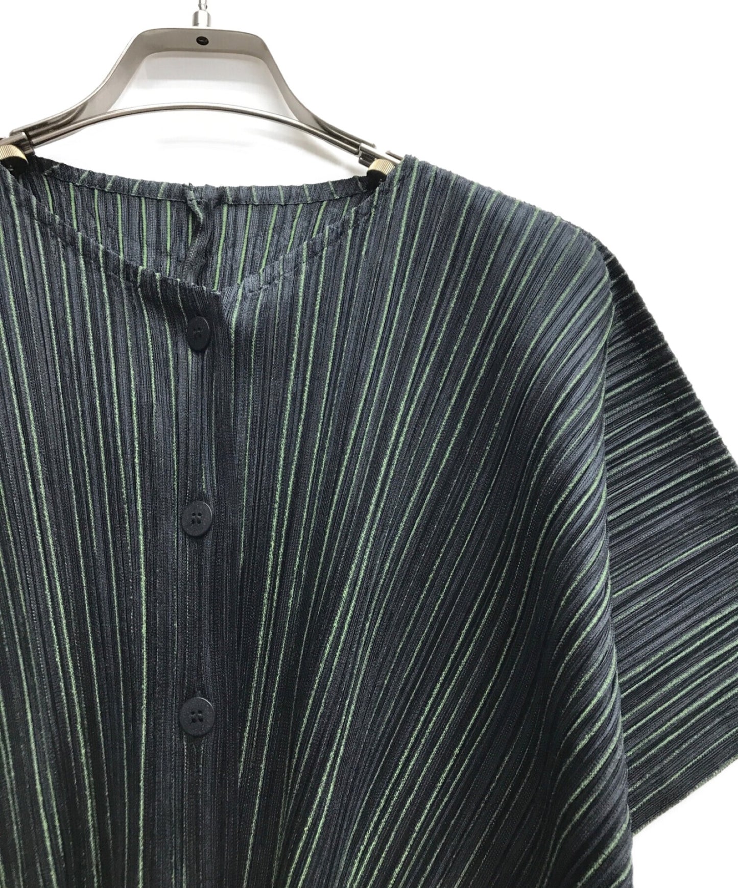 [Pre-owned] PLEATS PLEASE Pleated short-sleeved cardigan PP93-J0592