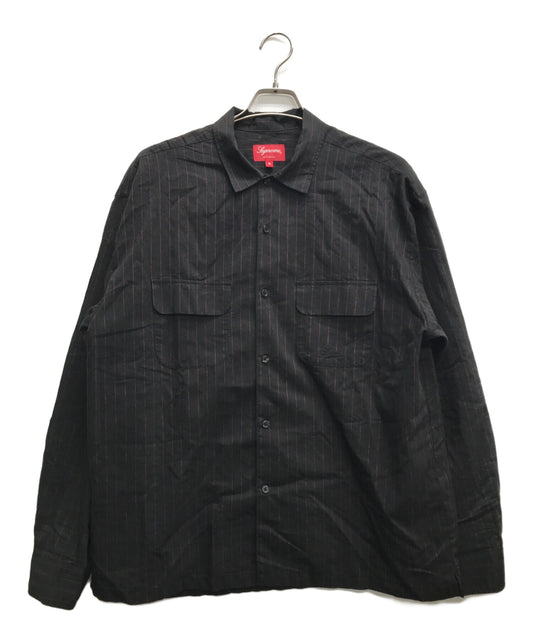 [Pre-owned] SUPREME Pinstripe Linen Shirt
