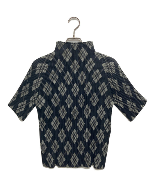 [Pre-owned] ISSEY MIYAKE Pleated high neck cut and sewn with all-over pattern IM92-FJ945