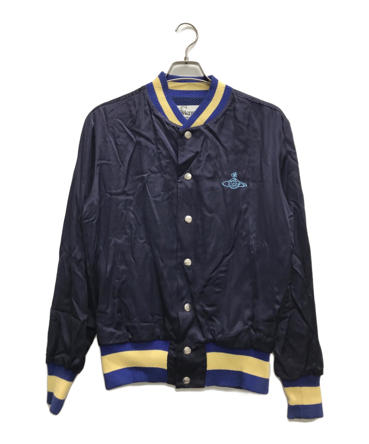 [Pre-owned] Vivienne Westwood man satin and embroidered version of a stadium jumper 4145-1501