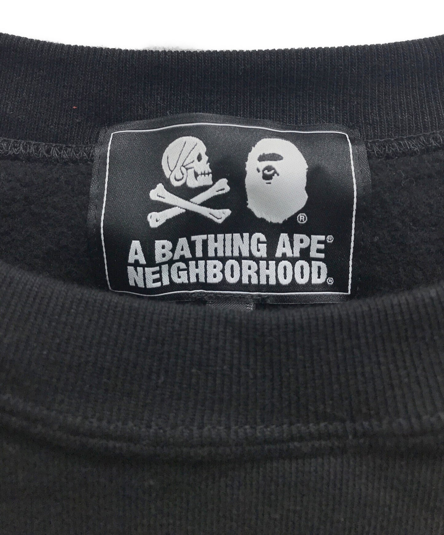 [Pre-owned] A BATHING APE BAPE NBHD RELAXED FIT CREWNECK/Bape Neighborhood Relaxed Fit Crew Neck/Crew Neck Sweatshirt 001SWJ231901C