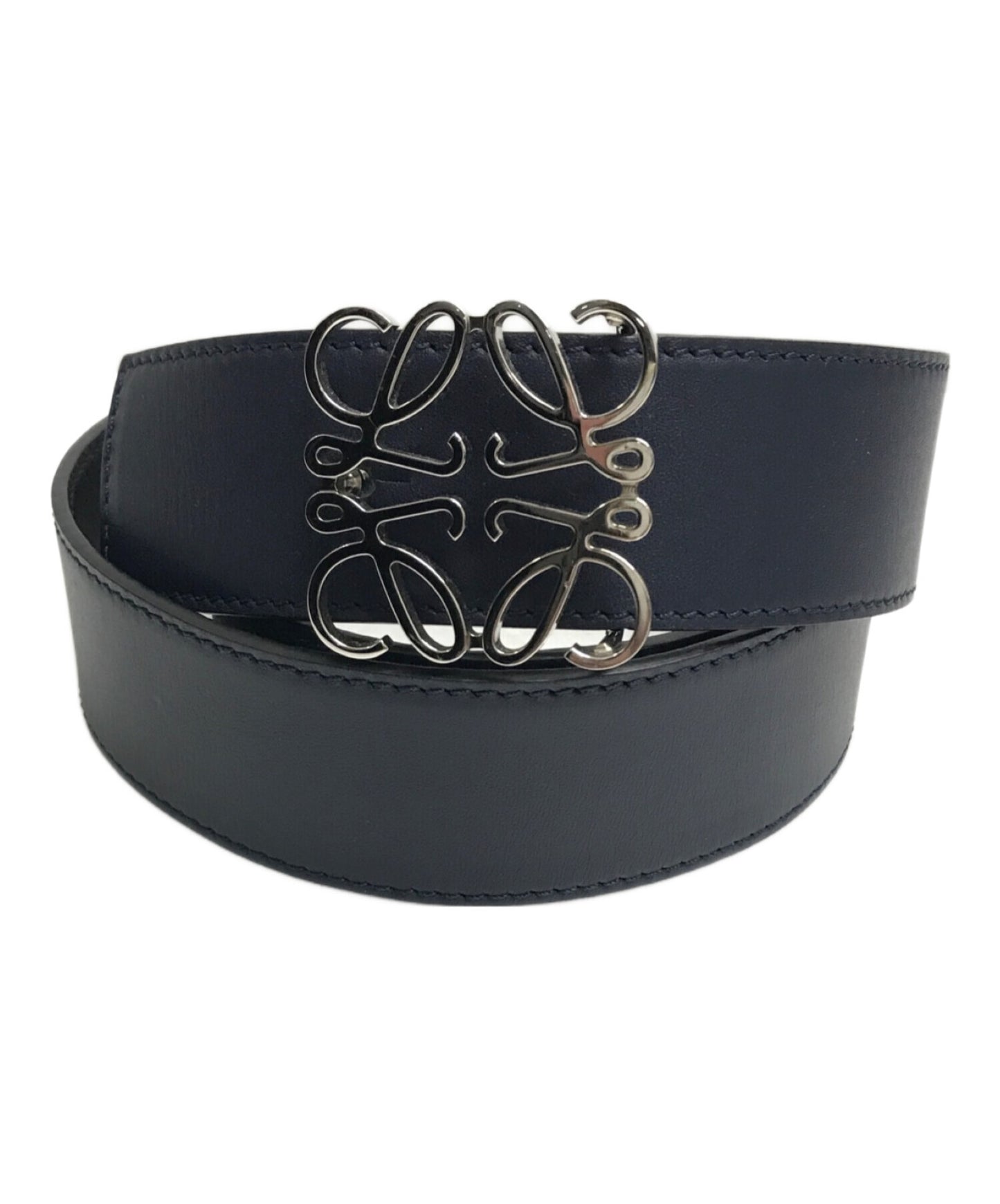 [Pre-owned] LOEWE Reversible anagram leather belt 182134