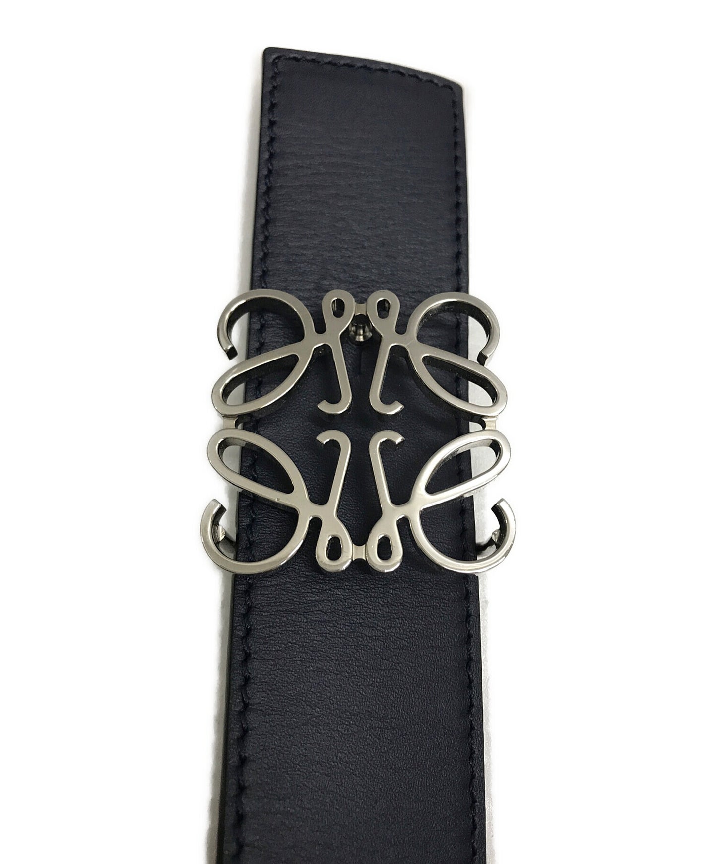 [Pre-owned] LOEWE Reversible anagram leather belt 182134