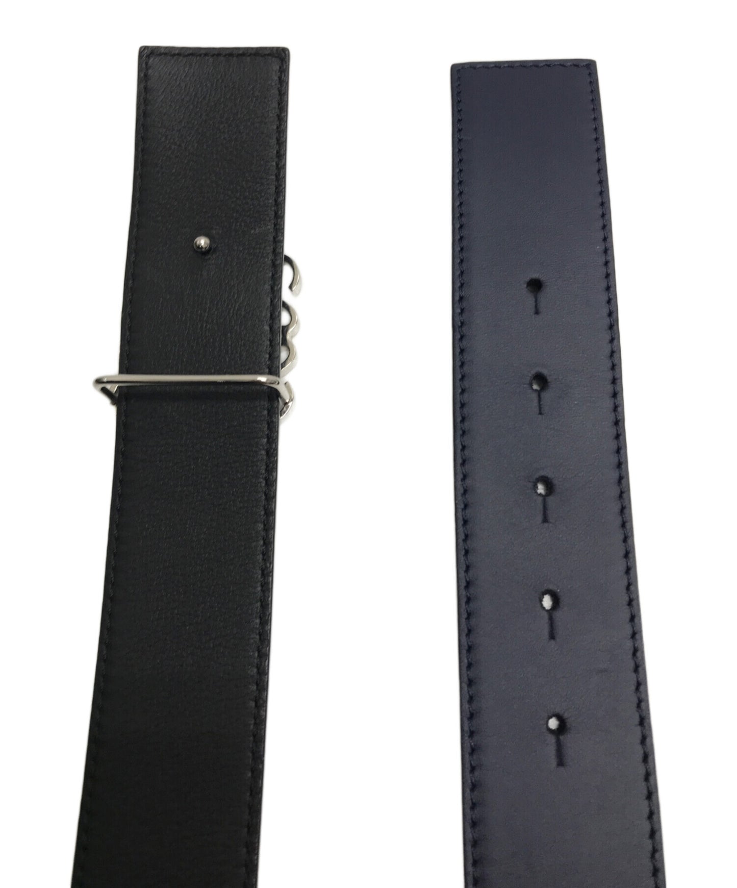 [Pre-owned] LOEWE Reversible anagram leather belt 182134