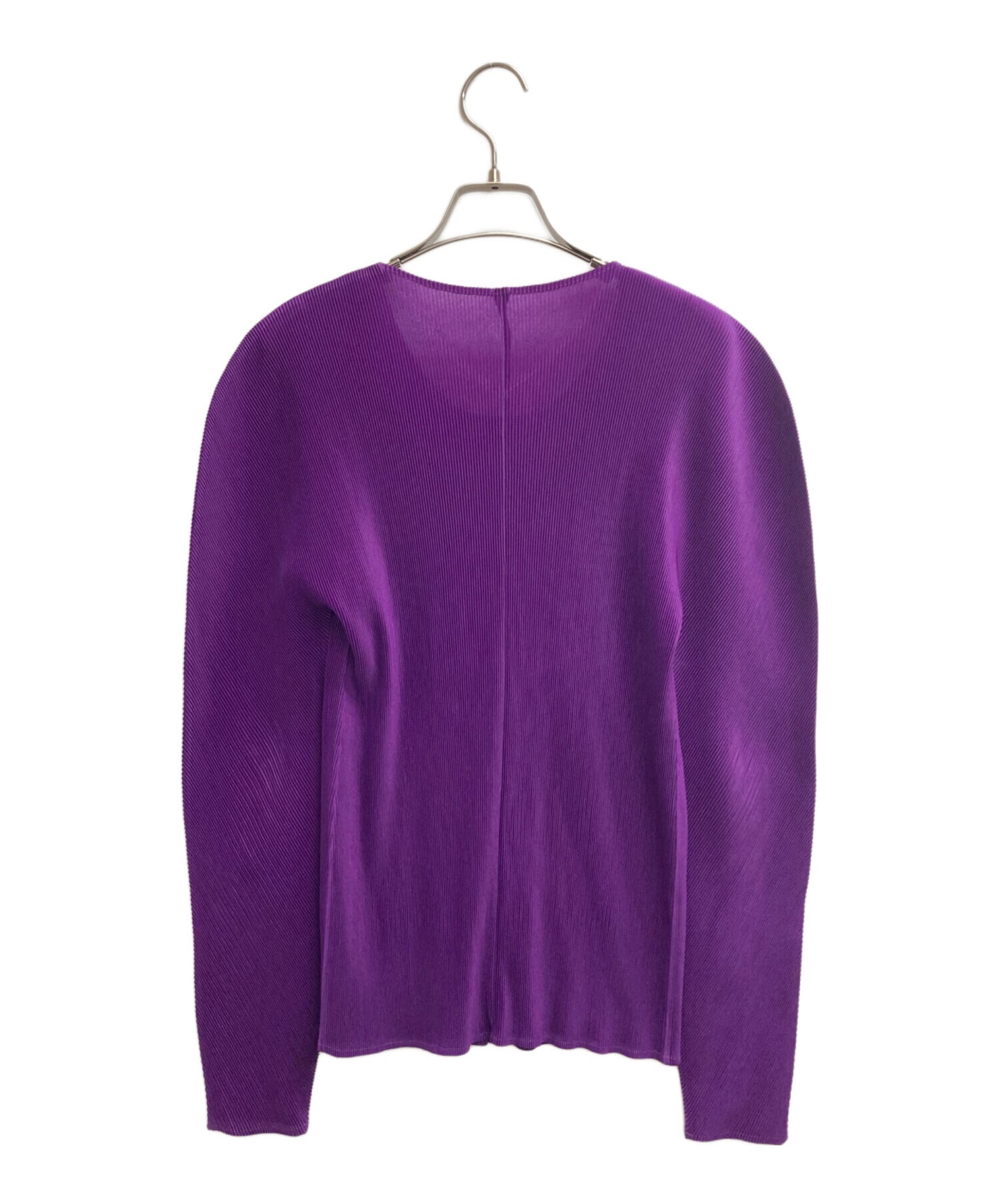 [Pre-owned] PLEATS PLEASE Pleated crew-neck cardigan PP21-FO109