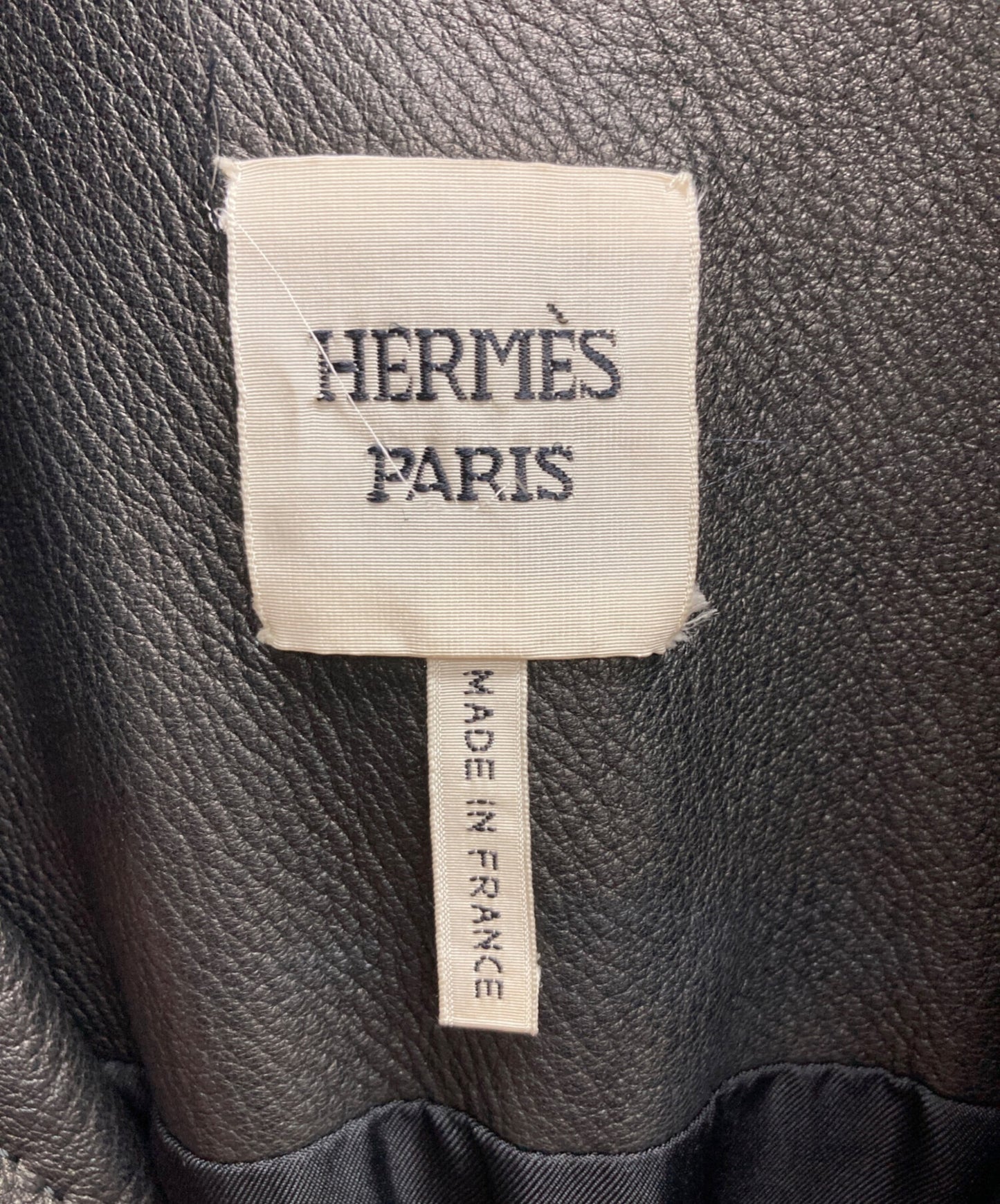[Pre-owned] HERMES Deerskin Leather Jacket
