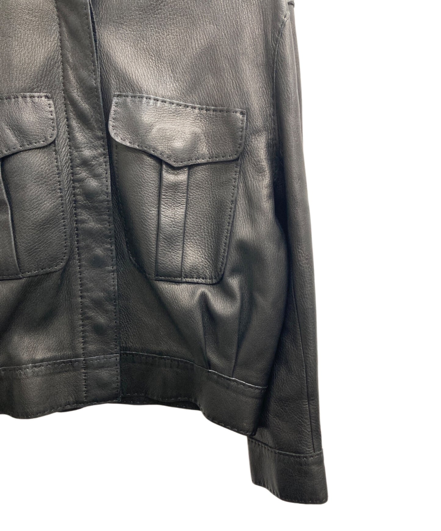 [Pre-owned] HERMES Deerskin Leather Jacket